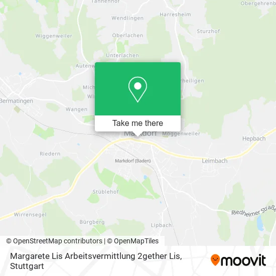 Карта Margarete Lis Arbeitsvermittlung 2gether Lis