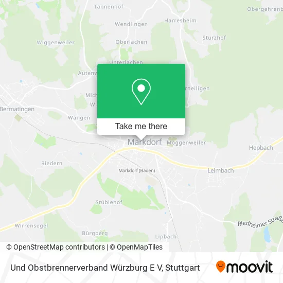 Карта Und Obstbrennerverband Würzburg E V