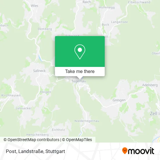 Post, Landstraße map