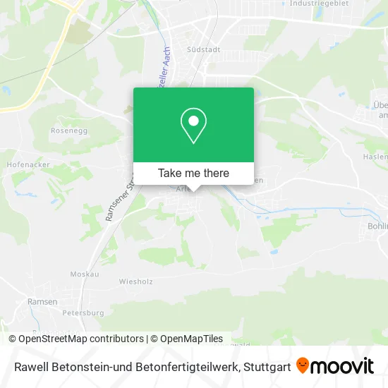 Карта Rawell Betonstein-und Betonfertigteilwerk