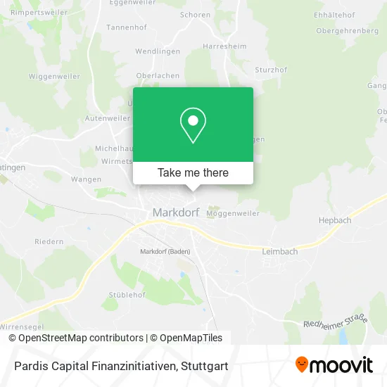 Карта Pardis Capital Finanzinitiativen