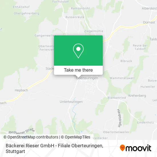Карта Bäckerei Rieser GmbH - Filiale Oberteuringen