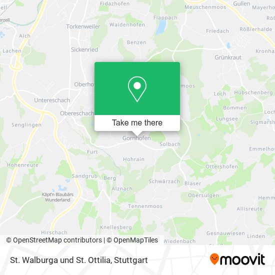 St. Walburga und St. Ottilia map