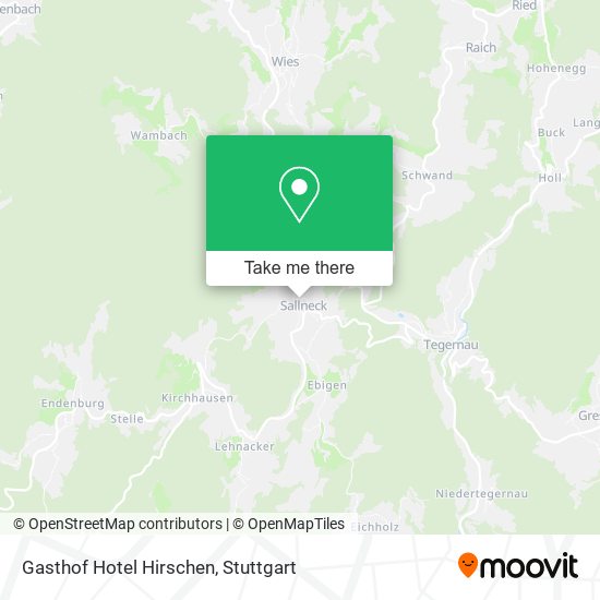 Gasthof Hotel Hirschen map