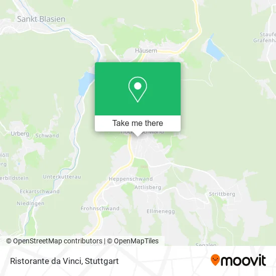 Карта Ristorante da Vinci