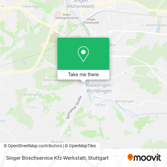 Карта Singer Boschservice Kfz-Werkstatt