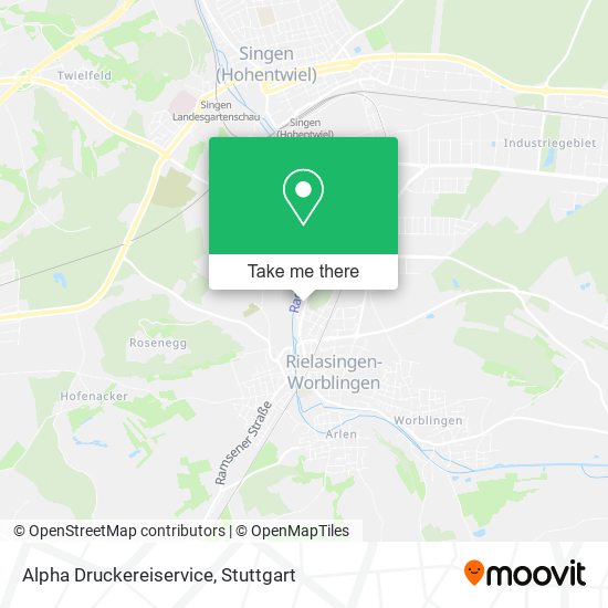 Alpha Druckereiservice map