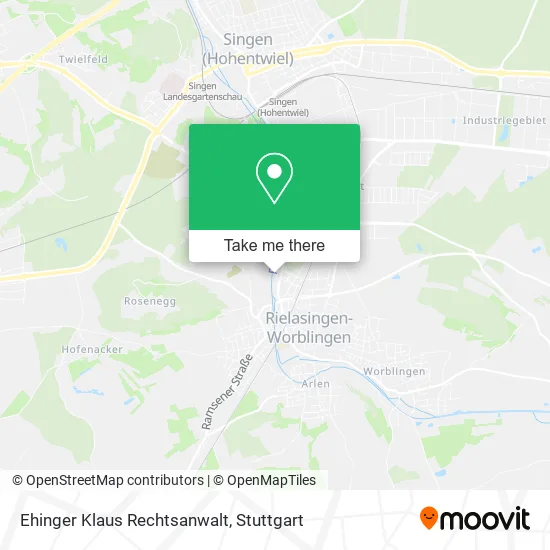 Карта Ehinger Klaus Rechtsanwalt