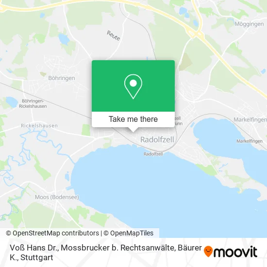Карта Voß Hans Dr., Mossbrucker b. Rechtsanwälte, Bäurer K.