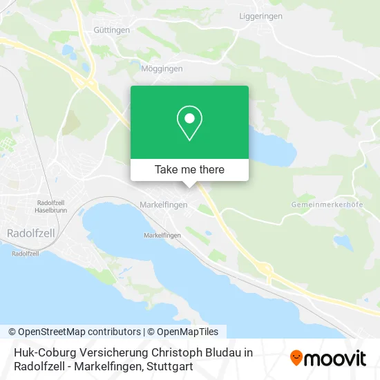 Карта Huk-Coburg Versicherung Christoph Bludau in Radolfzell - Markelfingen