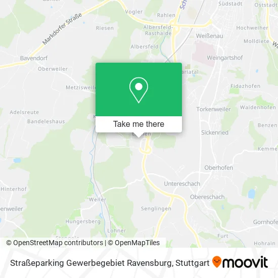 Карта Straßeparking Gewerbegebiet Ravensburg