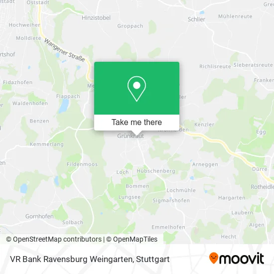 Карта VR Bank Ravensburg Weingarten