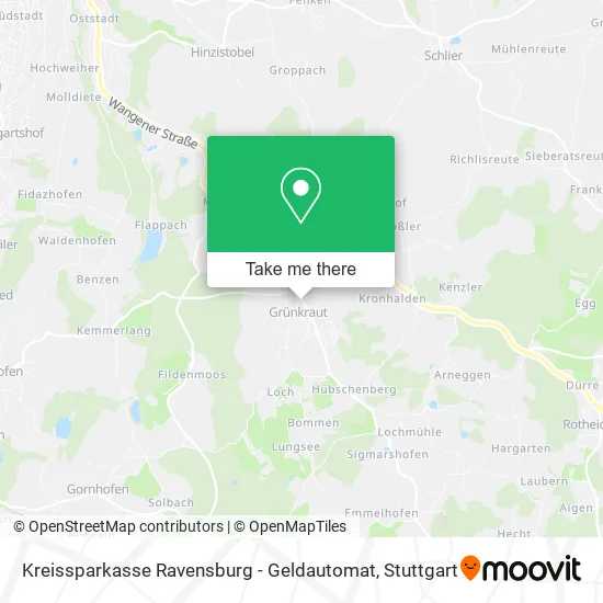 Карта Kreissparkasse Ravensburg - Geldautomat