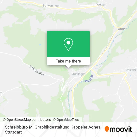 Карта Schreibbüro M. Graphikgestaltung Käppeler Agnes