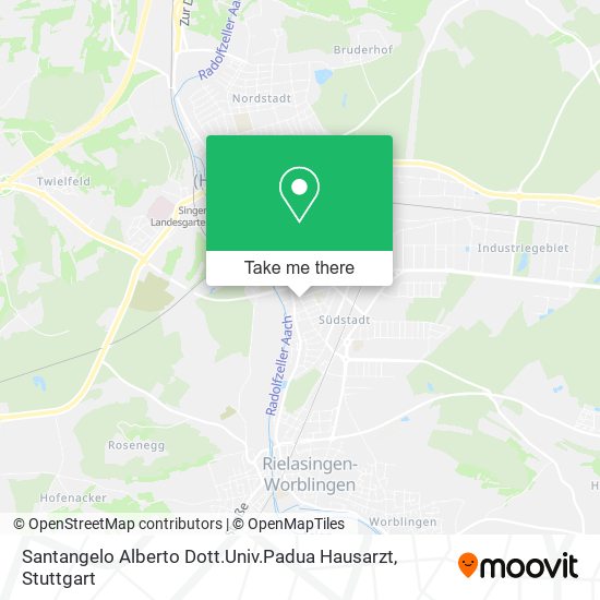 Santangelo Alberto Dott.Univ.Padua Hausarzt map