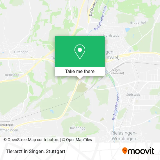 Карта Tierarzt in Singen