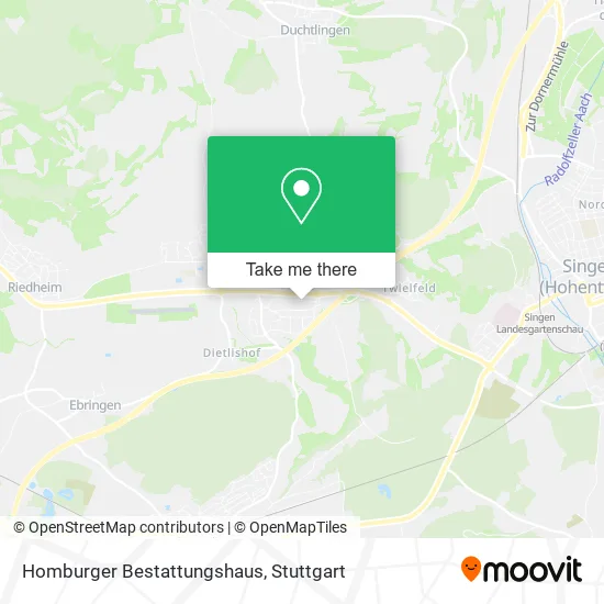 Карта Homburger Bestattungshaus