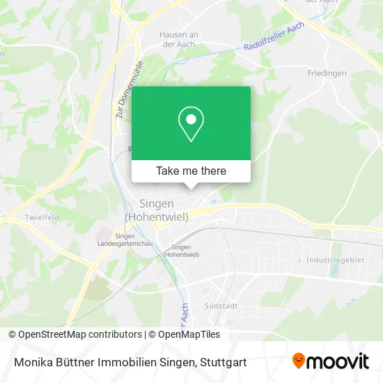 Карта Monika Büttner Immobilien Singen