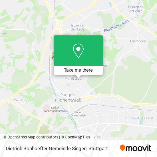 Dietrich Bonhoeffer Gemeinde Singen map
