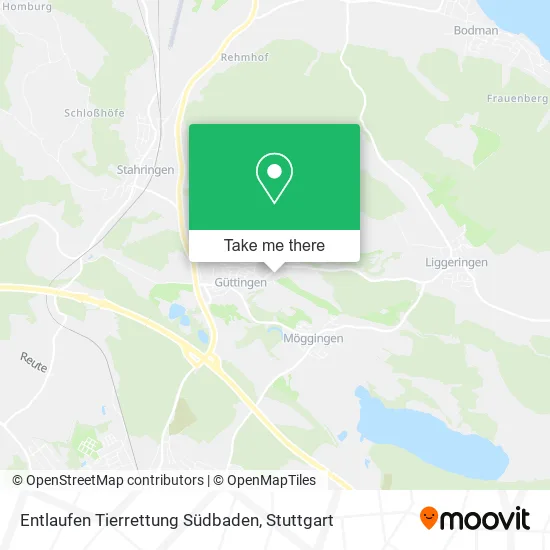 Карта Entlaufen Tierrettung Südbaden