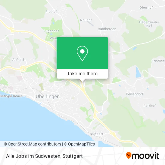 Карта Alle Jobs im Südwesten