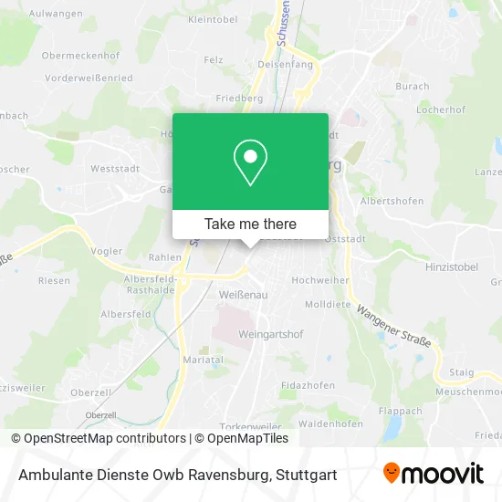 Карта Ambulante Dienste Owb Ravensburg