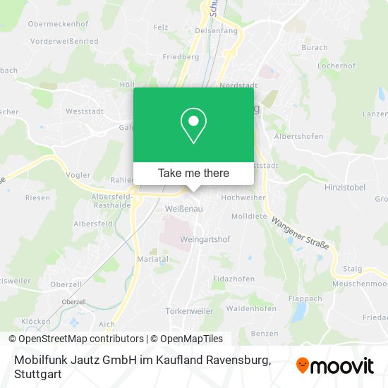 Mobilfunk Jautz GmbH im Kaufland Ravensburg map