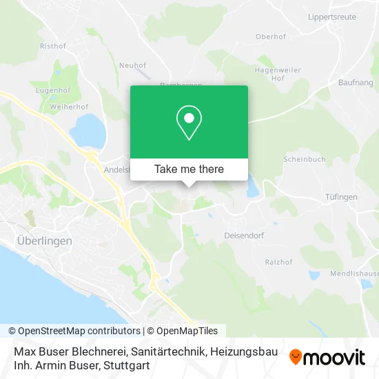 Карта Max Buser Blechnerei, Sanitärtechnik, Heizungsbau Inh. Armin Buser