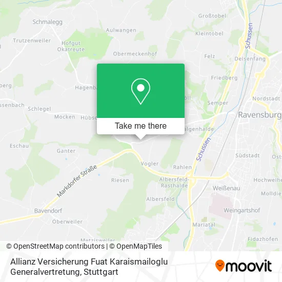 Карта Allianz Versicherung Fuat Karaismailoglu Generalvertretung