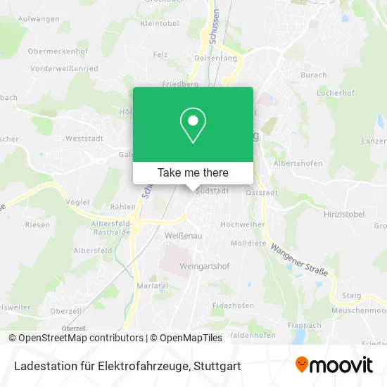 Карта Ladestation für Elektrofahrzeuge
