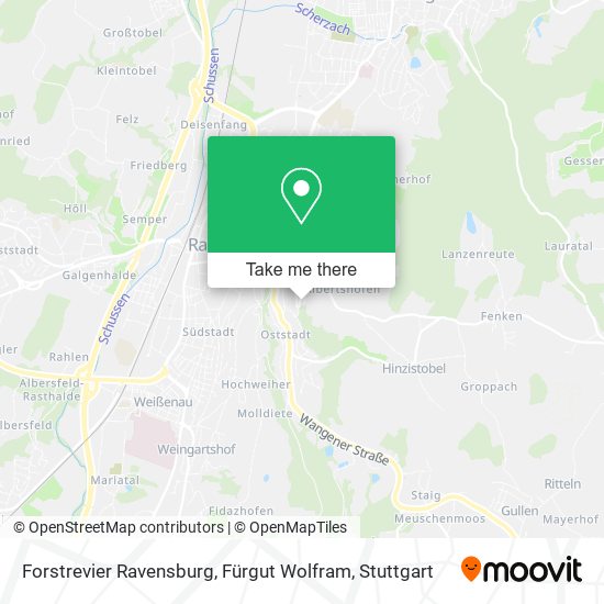 Карта Forstrevier Ravensburg, Fürgut Wolfram