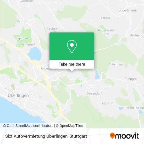 Карта Sixt Autovermietung Überlingen
