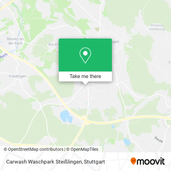 Карта Carwash Waschpark Steißlingen