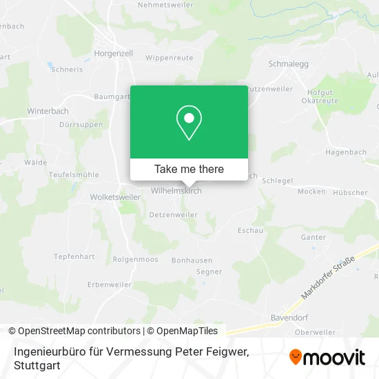 Карта Ingenieurbüro für Vermessung Peter Feigwer