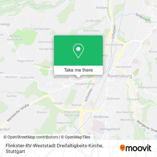 Flinkster-RV-Weststadt Dreifaltigkeits-Kirche map