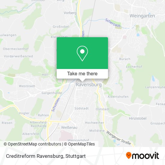 Creditreform Ravensburg map