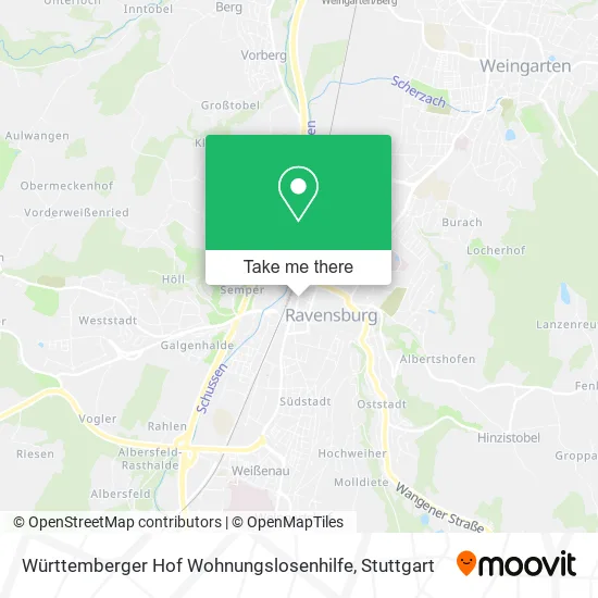 Карта Württemberger Hof Wohnungslosenhilfe