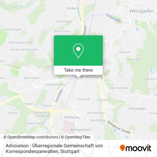 Advounion - Überregionale Gemeinschaft von Korrespondenzanwälten map