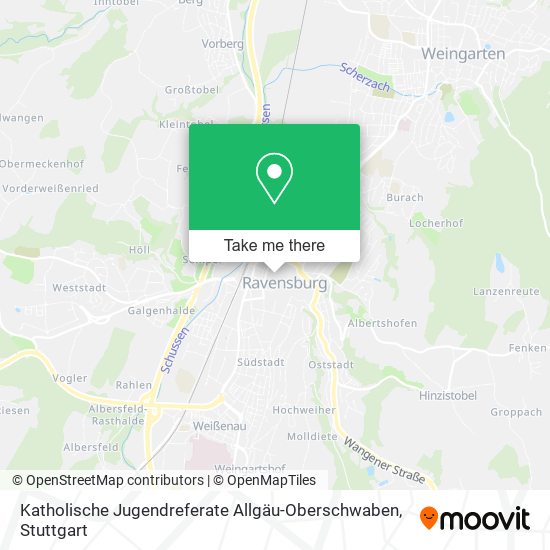 Карта Katholische Jugendreferate Allgäu-Oberschwaben