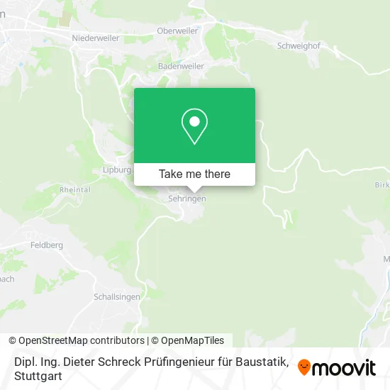 Карта Dipl. Ing. Dieter Schreck Prüfingenieur für Baustatik