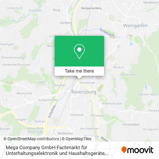 Mega Company GmbH Fachmarkt für Unterhaltungselektronik und Haushaltsgeräte map