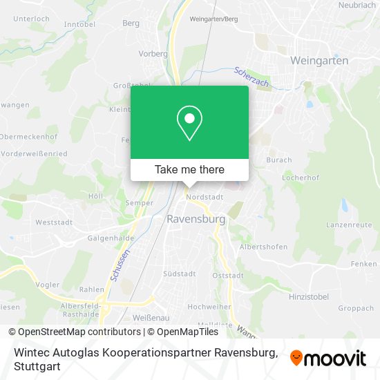 Карта Wintec Autoglas Kooperationspartner Ravensburg