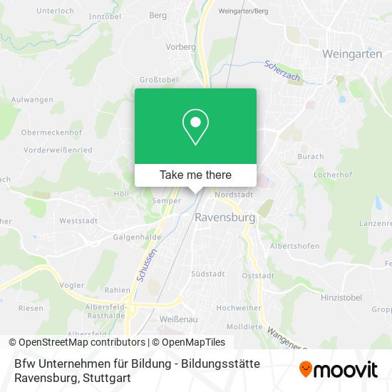 Bfw Unternehmen für Bildung - Bildungsstätte Ravensburg map
