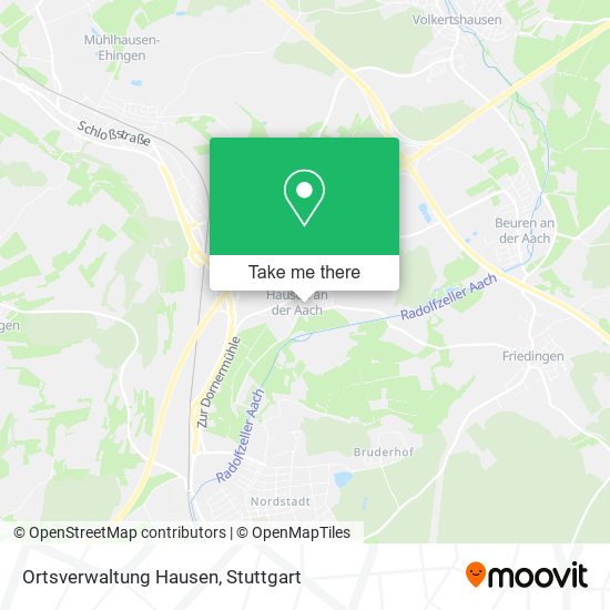 Ortsverwaltung Hausen map