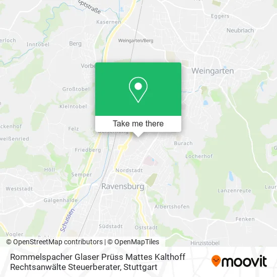 Карта Rommelspacher Glaser Prüss Mattes Kalthoff Rechtsanwälte Steuerberater