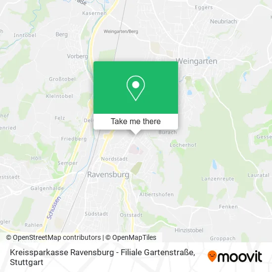 Kreissparkasse Ravensburg - Filiale Gartenstraße map