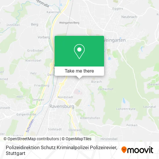Карта Polizeidirektion Schutz Kriminalpolizei Polizeirevier
