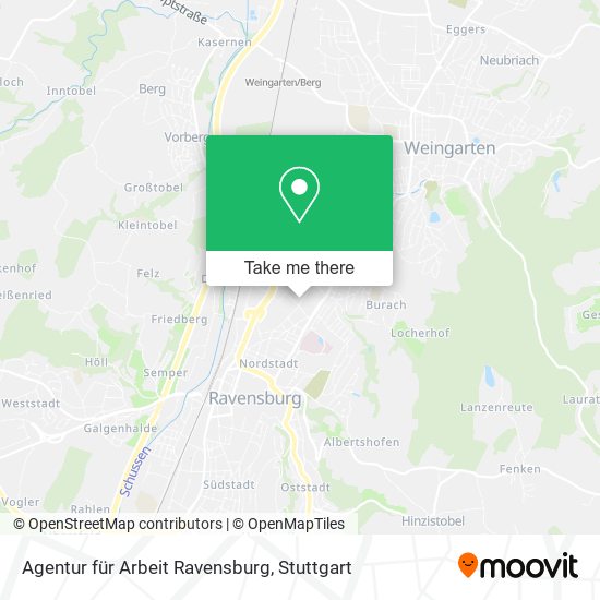 Карта Agentur für Arbeit Ravensburg