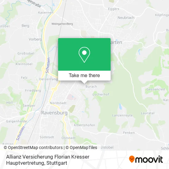 Карта Allianz Versicherung Florian Kresser Hauptvertretung