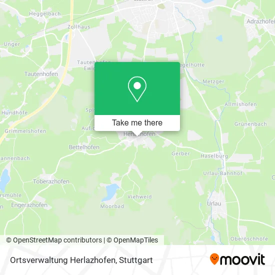 Карта Ortsverwaltung Herlazhofen